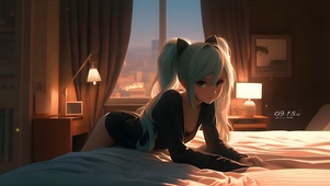 卧室可爱少女
