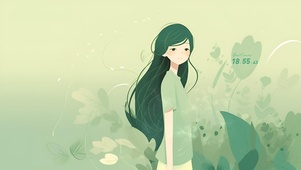 护眼绿 清风少女