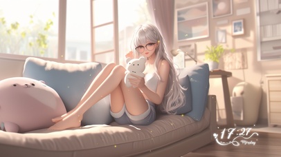 她的微笑带着淡淡的忧伤