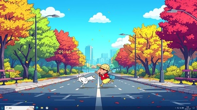 秋美景X蜡笔小新主题