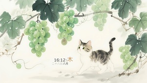 萄你欢心 猫咪