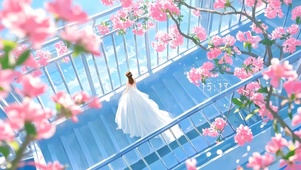 浪漫鲜花女孩