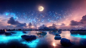 梦幻湖景