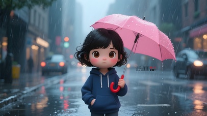 雨天散步