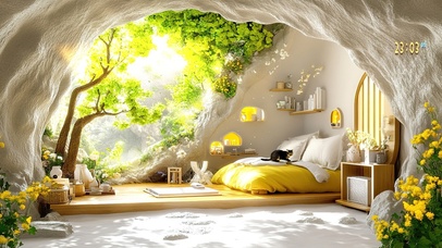 洞穴风卧室