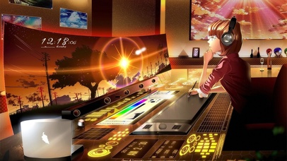 治愈电脑前工作的少女