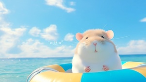 可爱海上小仓鼠