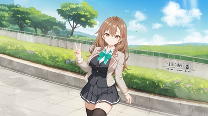 唯美公园泡泡少女