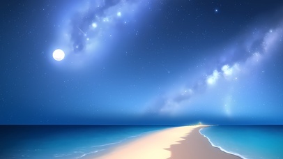海滩星空