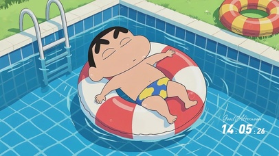 蜡笔小新的泳池派对