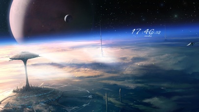 唯美太空地球表面云层