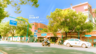 唯美治愈清新城市街道