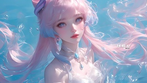海洋里的女孩