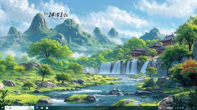 护眼主题 林中寺庙