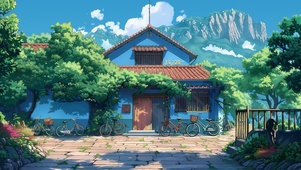 蓝色小房子