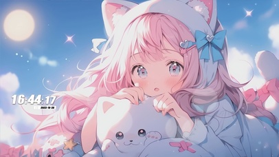 猫耳女孩与萌宠