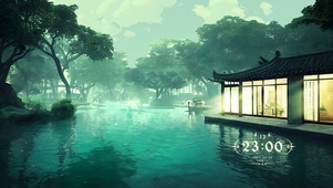 唯美 河边小屋