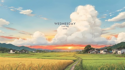 连着山的小村庄