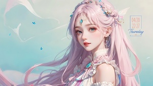 粉色发系小姑娘
