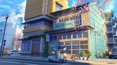 唯美日式街道房屋