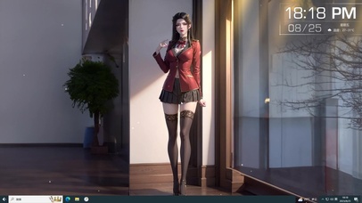 黑长直学院风美少女