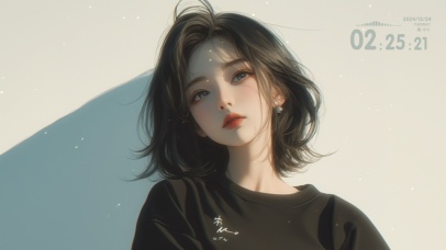 4K清纯短发少女