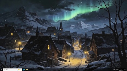 雪夜景