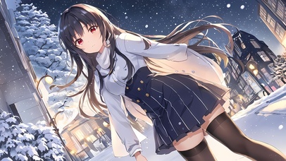 唯美雪中短裙萝莉