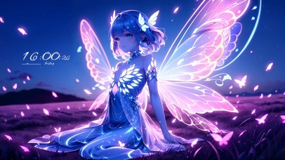 夜晚荧光蝶精灵