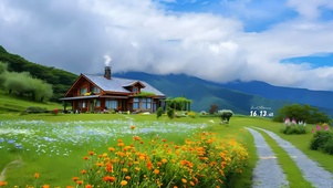 路边盛开的鲜花