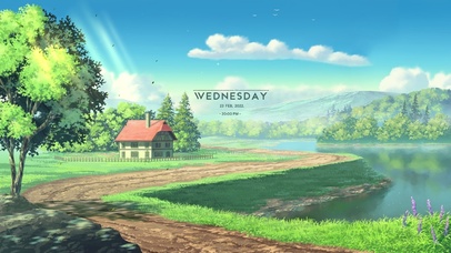 唯美治愈湖边小屋