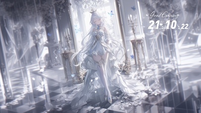 雪墨壁纸丨芙宁娜丨蝶舞幽殿丨