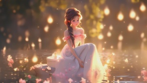 可爱卡通少女