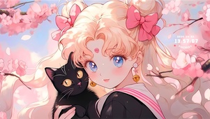 樱花少女与黑猫