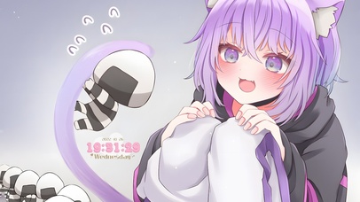 治愈可爱猫耳少女