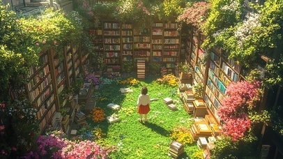 阳光下的草坪书店