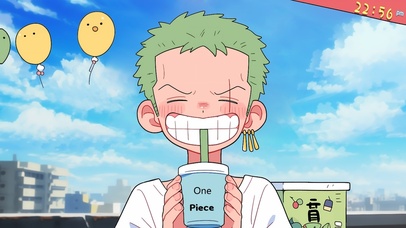 第一次喝奶茶的索隆