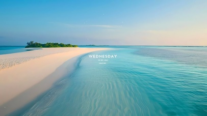 唯美的大海沙滩