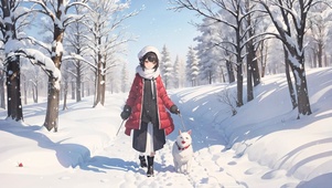 雪中漫步