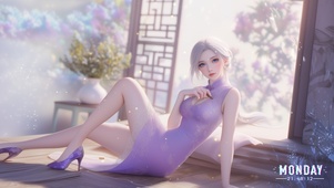 她安静时也很耀眼