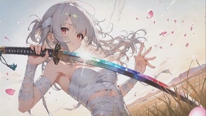 拔剑绷带少女