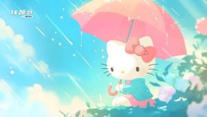 小猫打伞