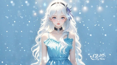 梦幻清新蓝流萤