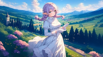 唯美春日樱花少女