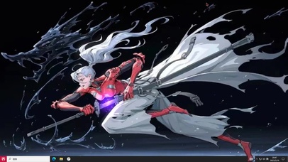 拔刀白发霸气女孩