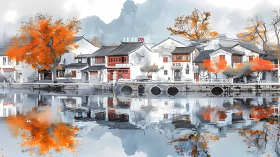 乌瓦白墙忆江南