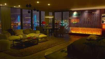 雨天都市房间（日历、时间）