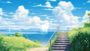 海边治愈风景