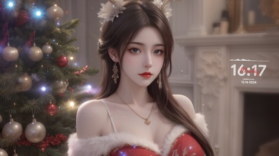 纯欲甜美圣诞女孩