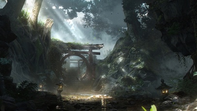 4K古风山林神社